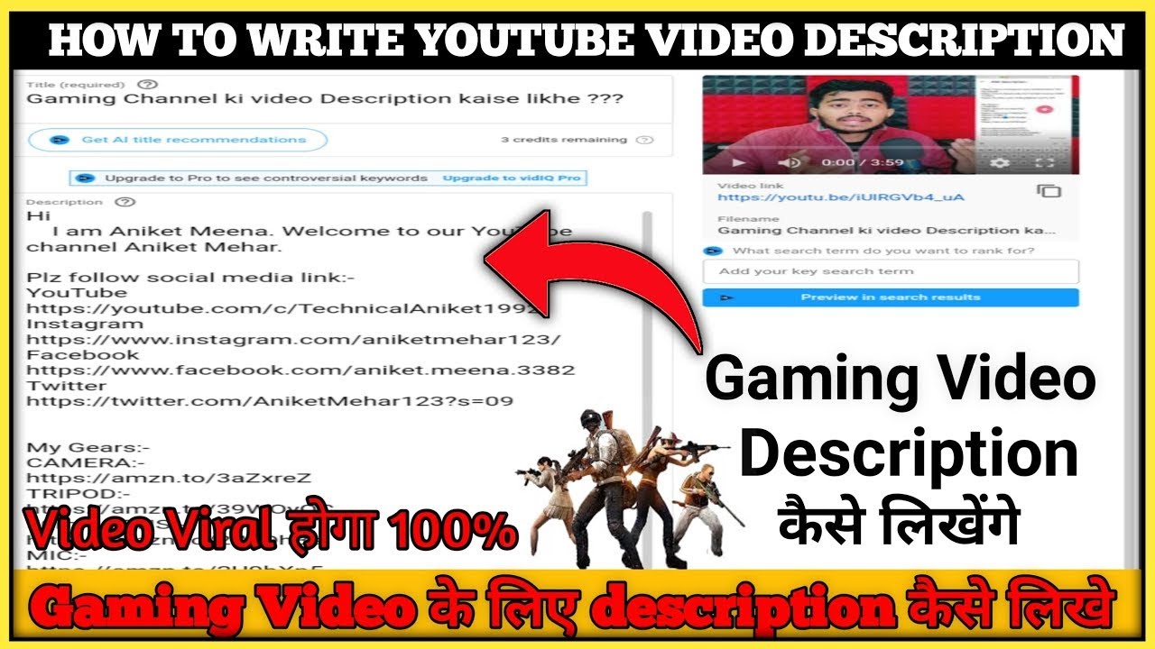 How to Write Description for  Gaming Video