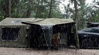 Rain Camping Adventure🌧️⛺ | Hidden Glamping Site in Zhejiang’s Mountains⛰️