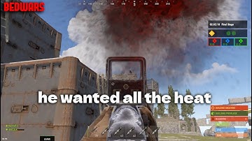 He wanted ALL the heat (RUST PVP) (Roblox Bedwars Spinoff)
