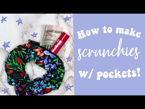How to make a scrunchie with a SECRET POCKET! DIY stash scrunchie