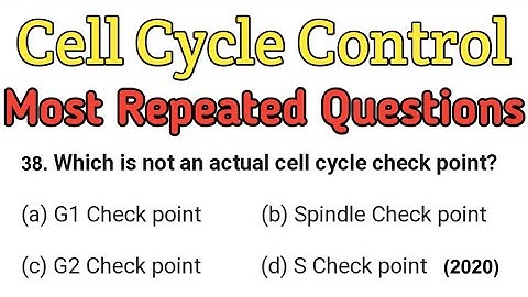 Cell Cycle and Cell Division MCQ | Most Important MCQ Questions for NEET 2025