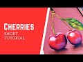 How to draw cherries with soft pastels | Step by step tutorial for beginners