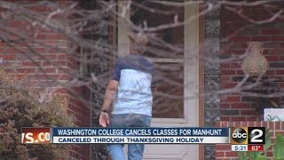 Search for Washington College gun suspect continues