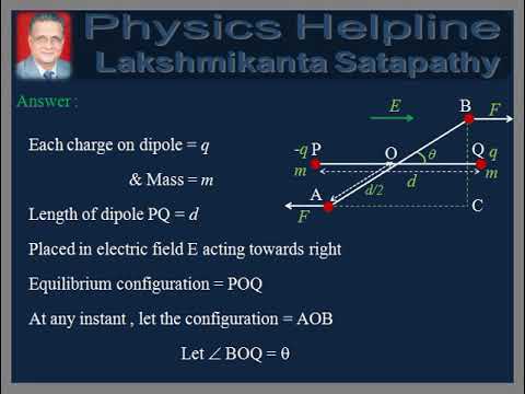 vDo QA Electrostatics-16/ Angular frequency of Dipole in Electric Field ...