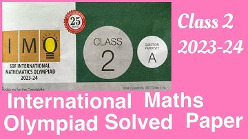 Math Olympiad Class 2/SOF IMO Question Paper/International Maths Olympiad