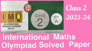 Math Olympiad Class 2/SOF IMO Question Paper/International Maths Olympiad