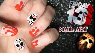 Tuto Nail Art Halloween - Masque de Jason - Vendredi 13 !