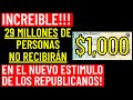 INCREIBLE! NUEVO ESTIMULO ECONOMICO DEJARIA A MILLONES SIN CHEQUES ECONOMICOS DE $1000 - ESTIMULO
