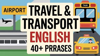 Learn English: Travel & Transport English: 40+ Essential Phrases for Airport, Taxi & Metro