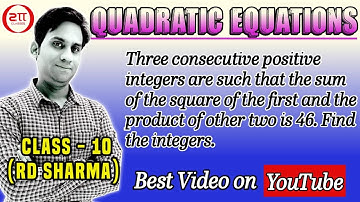 Three consecutive positive integers are such that the sum of the squares of the first and the produc
