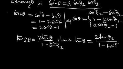 Express sin(theta), cos(theta) and tan(theta) in terms of (theta/2)