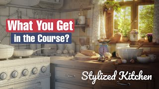 A look inside the Stylized Kitchen Course | Blender Beginners Course #b3d #training