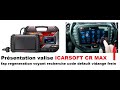 Présentation valise ICARSOFT CR MAX fap regeneration voyant recherche code default vidange frein