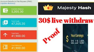 How to withdraw Majesty Hash website || withdraw Earning method