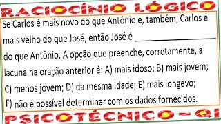 Raciocínio Lógico Sequência Número Teste psicotécnico QI Quociente Inteligência Detran Concurso RLM