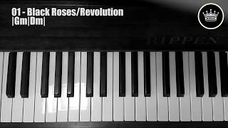 Krone - Classic Reggae riddim on Piano - Year 01 - Riddim 1 to 10 (with Chords)