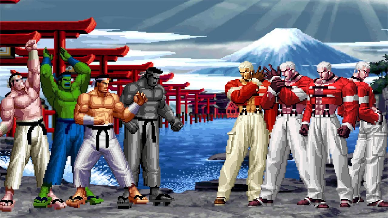 [KOF Mugen] Goro Daimon Team vs Yashiro Team - YouTube