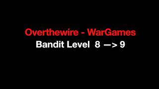 Bandit level 8 to 9 walk thru