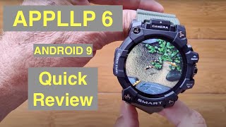 Lokmat Appllp 6 Android 9 4Gb64Gb Dual Cameras Rugged Looking 4G Smartwatch Quick Overview