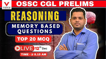 TOP 20 Memory-Based Questions for OSSC CGL Prelim | Ganesh Sir |Most Expected Questions #ossccgl2025