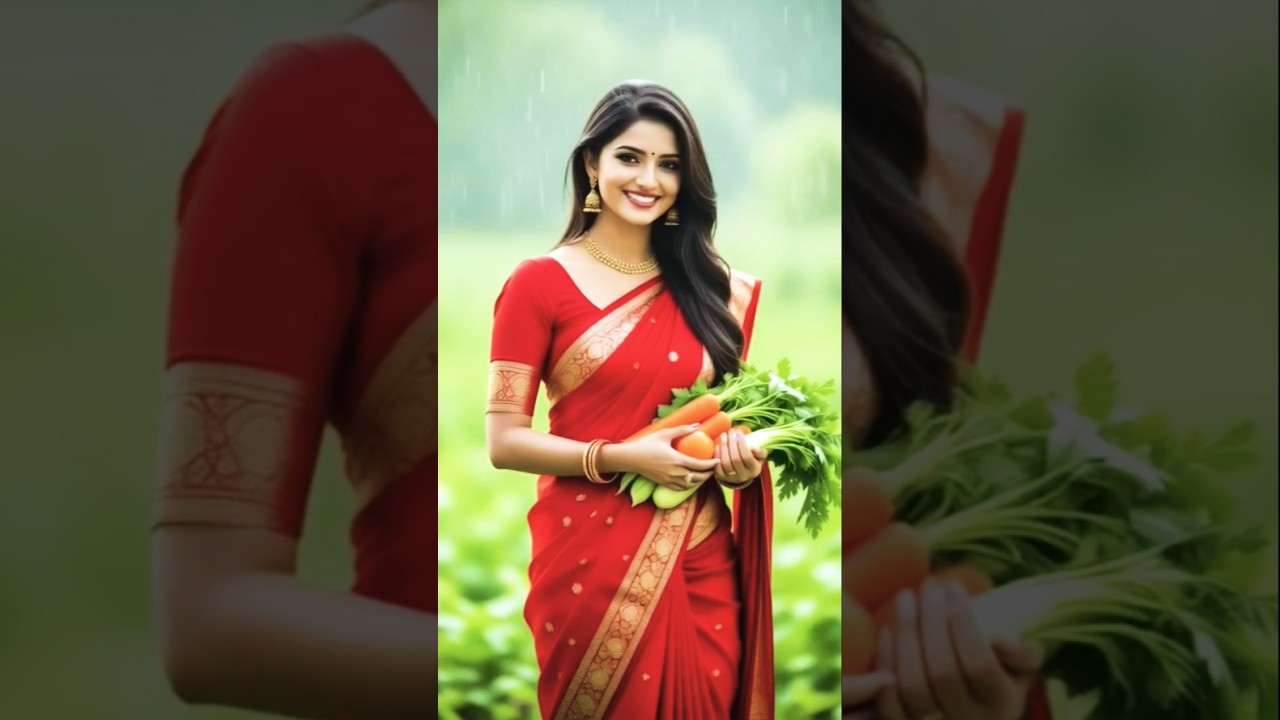 😍 Beautiful Curvy Girl Holding Fresh Veggie 🍆 | Stunning Natural Beauty 🔥❤️ 