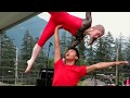 Circus West performs on Canada Day in Town of Hope in BC