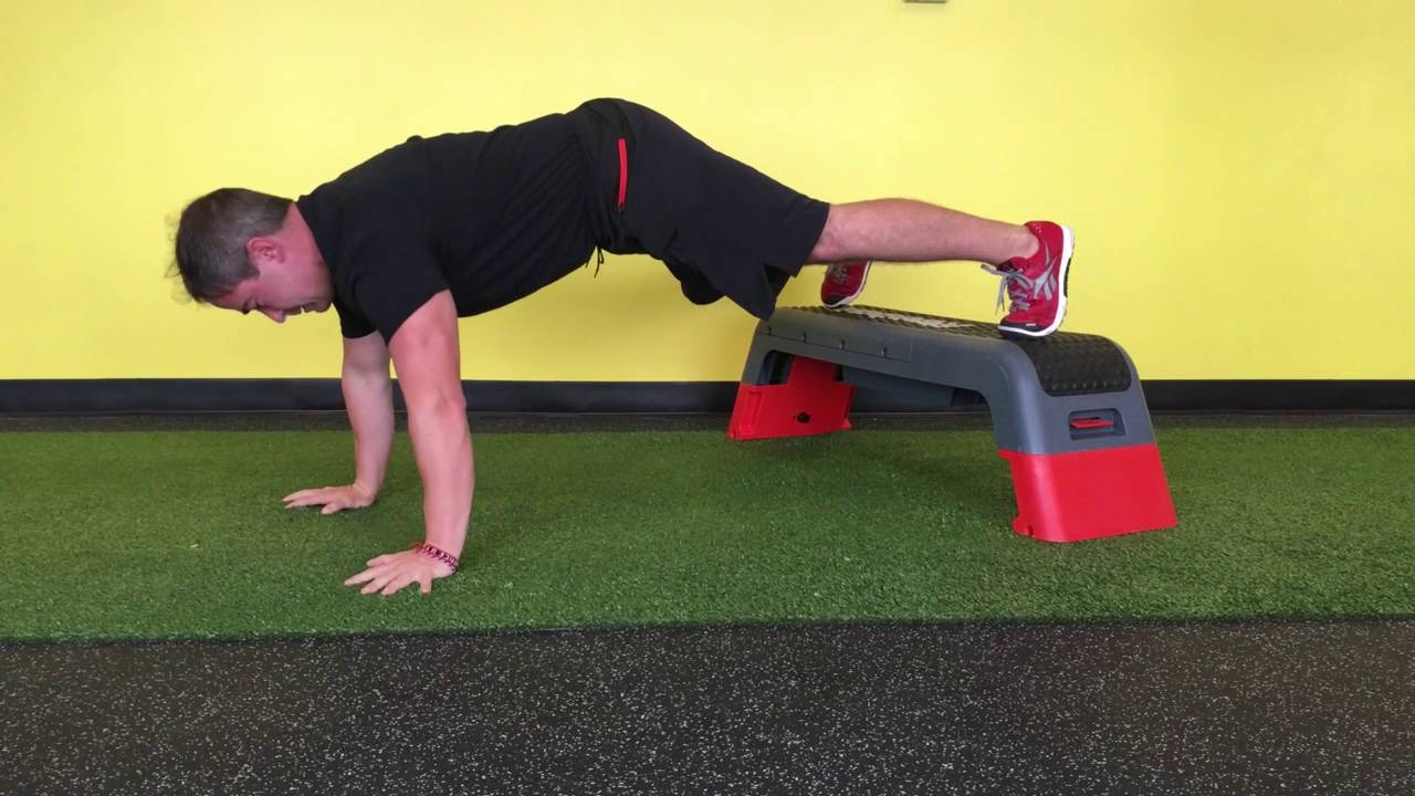 Feet Elevated One-Arm Push-Up muscles of the back