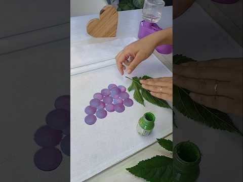 COMO PINTAR UVAS DE UM JEITO FÁCIL! HOW TO PAINT GRAPES THE EASY WAY!
