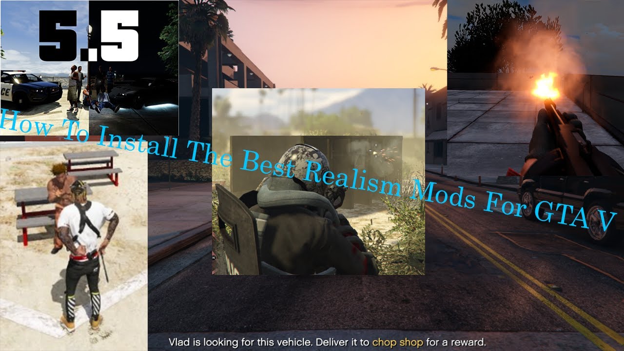 How To Install Top 5 Realism Mods For GTA V (Showcase Video In ...