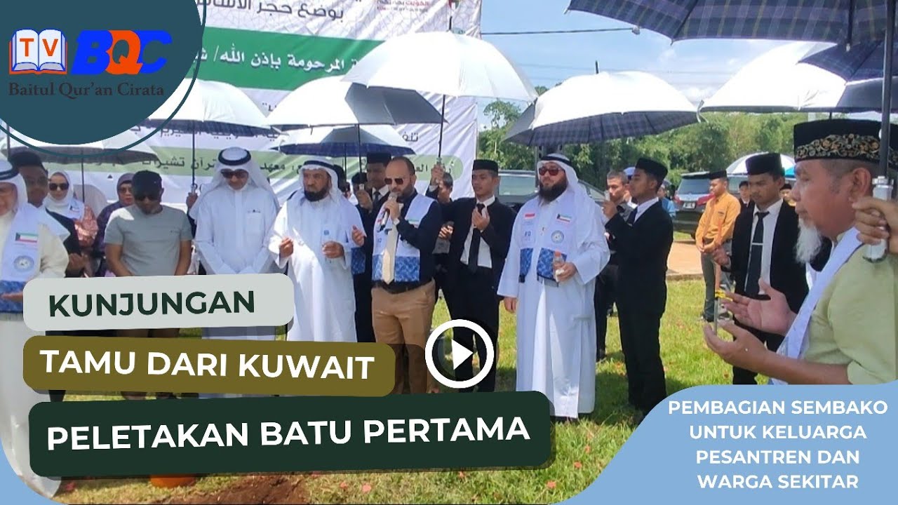 Kunjungan Tamu Dari Kuwait Dan Pelekatan Batu Pertama Gedung Asrama Dan Masjid Baru