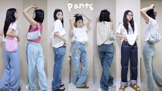pants lookbook🍉 여름에 입기 좋은 바지로 꾸민 8가지 룩 (feat, 키작녀도 긴바지 입고 싶다구🫠👖)