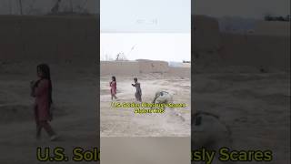 U.S. Soldier Hilariously Scares Afghan Kids
