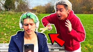 CUTTING PEOPLES EARPHONES PRANK !