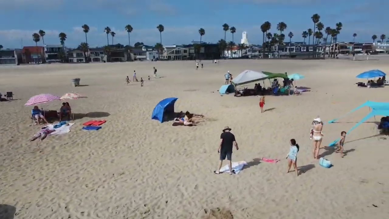 newport beach California, flying around by Drone
