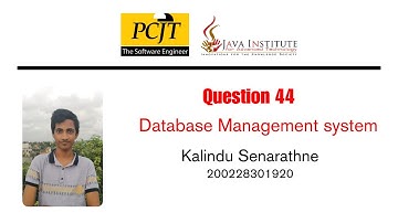 Data Base Task 44 | Create Database with DDL Query | 1st Year | Java Institute | Kalindu Senarathne