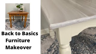 Beginner Furniture Makeover Using Chalk Paint | Furniture Flipping 101 | Updating an Old Side Table
