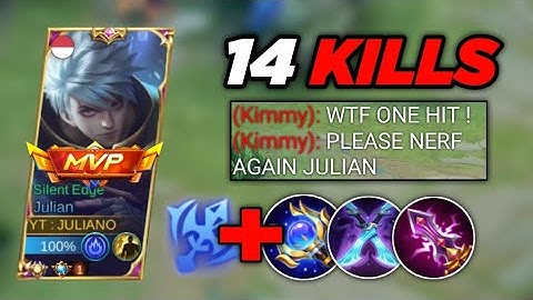 14 KILLS! JULIAN BRUTAL DAMAGE! BEST BUILD JULIAN 2022! | Mobile Legends Bang Bang