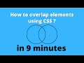 How to overlap elements using css  2024