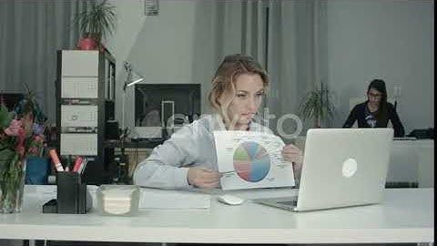 Young Female Employee Presenting Pie Chart Via Laptop Online Meeting | Stock Footage - Videohive