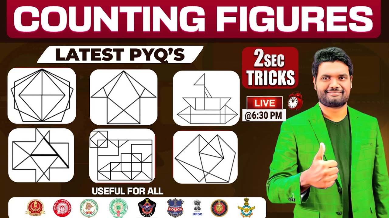 Counting Figures Tricks (Non Verbal Reasoning) By Chandan Venna Sir  Find Number Of Triangles Easily