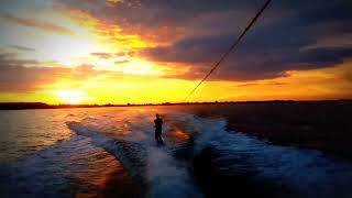 And Crash ... Wakeboarding Sunset session
