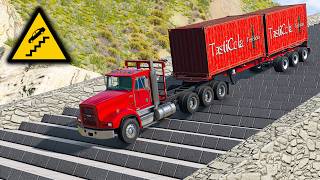 Cars vs Giant Stairs – Can Any Vehicle Survive This Brutal Descent? | BeamNG.drive screenshot 5