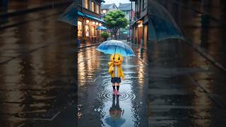 Emojified Joy in the Rain #RainyDay #EmojiArt #WhimsicalScene #CityStreets #UrbanRain