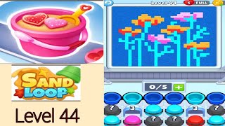 Sand loop level 44 blue flowers walkthrough solution 