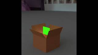 animated box video with folding card green screen