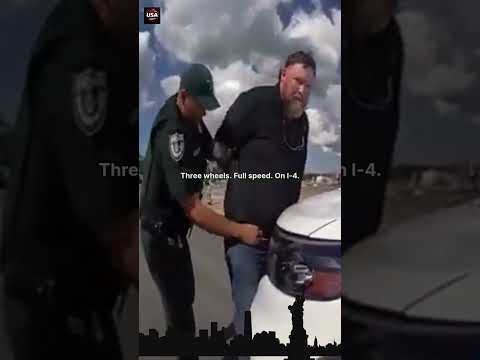 Florida Man Loses a Wheel Mid-Chase on I-4 KEEPS DRIVING on Three Wheels #Viral #Shorts #Trending