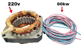 Top6, 60000w, 220v, Super Strong generator at home my old idea 💡