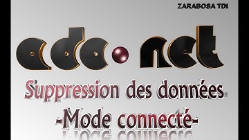 9 -ADO.NET en C# Suppression des données (Mode connecté) - شرح