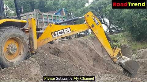 JCB 3DX Loading Soil in Tipper New Road Contraction Video.