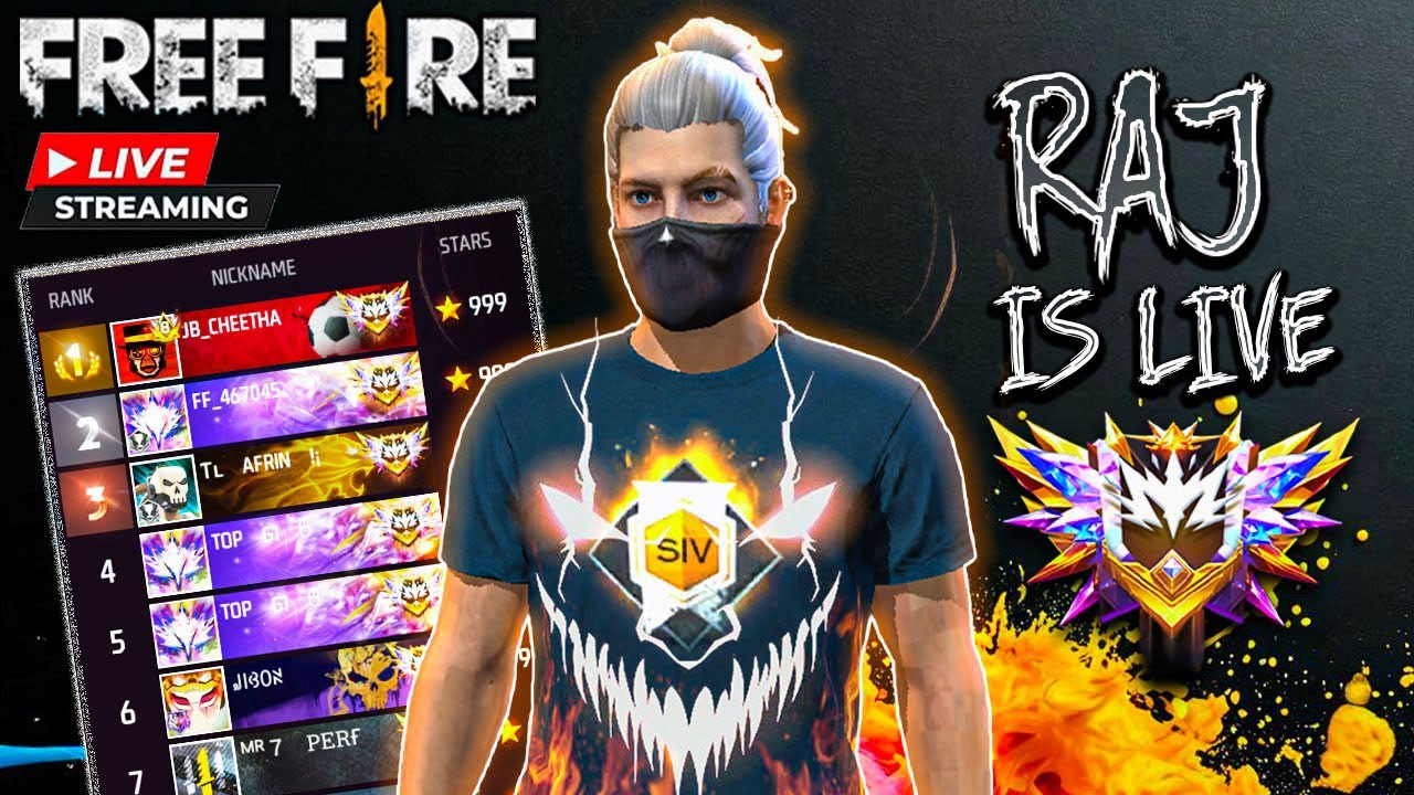 New Grandmaster Top 1 Push V Badge Lobby ❤ FF LIVE ✌ Free Fire LIVE! 